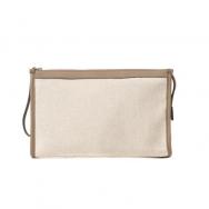 Leather Canvas Pochette Beauty Case M